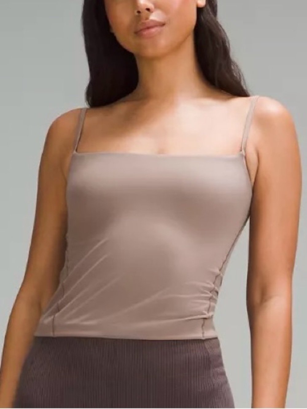Lululemon Wundermost Ultra-Soft Nulu Spaghetti-Strap Cami In Taupetastic